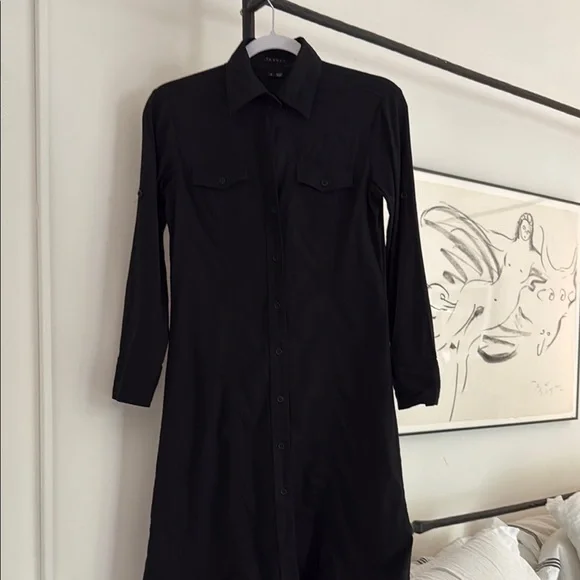 theory shirt dress black Black Dress & Little Black Dress Matching Dresses – Mums and Bumps